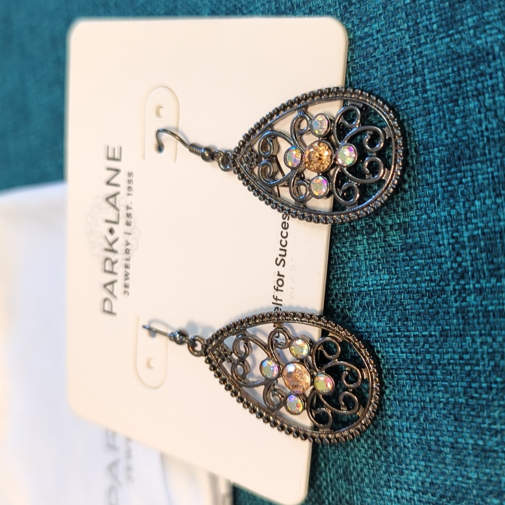 Park Lane dark drop earrings